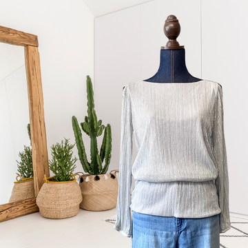 Rhinestone Silver Top