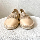 Open Knit Leather Espadrille Flats-2