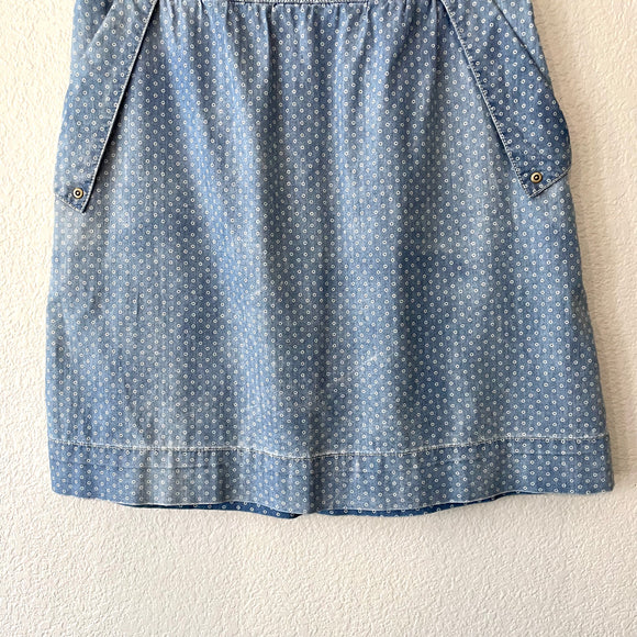 Polka Dot Chambray Skirt