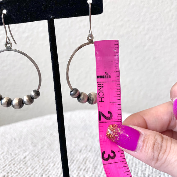 Navajo Pearl Hoop Earrings