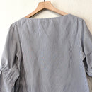 Striped Bow Sleeve Top-8