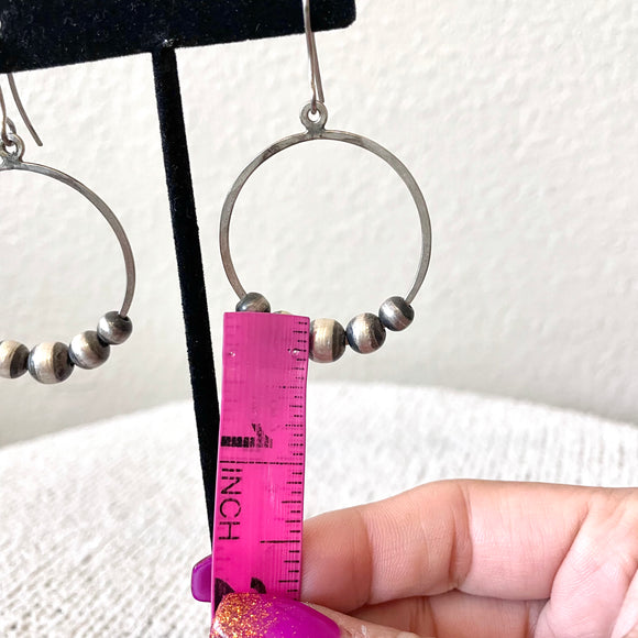 Navajo Pearl Hoop Earrings