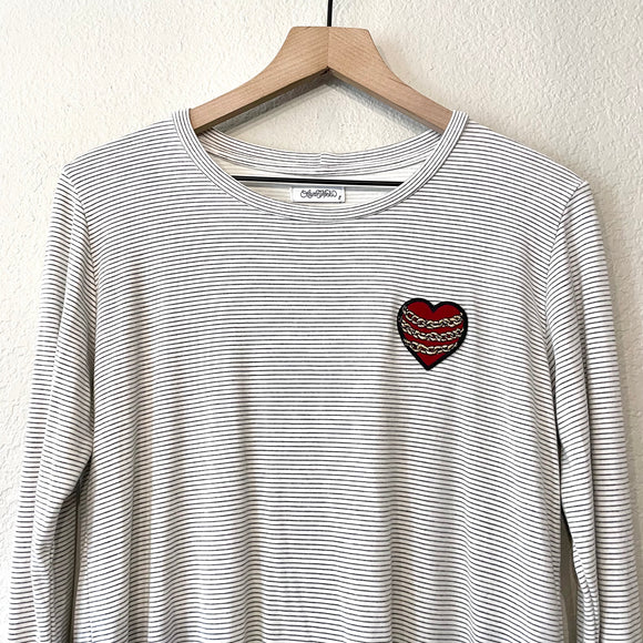 Striped Chain Heart Top