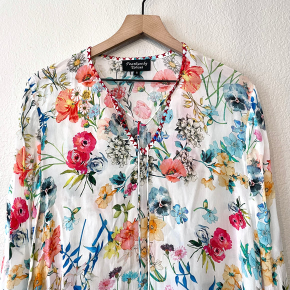 Floral Peasant Top