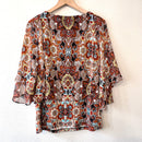 Floral Banded Waist Blouse-4