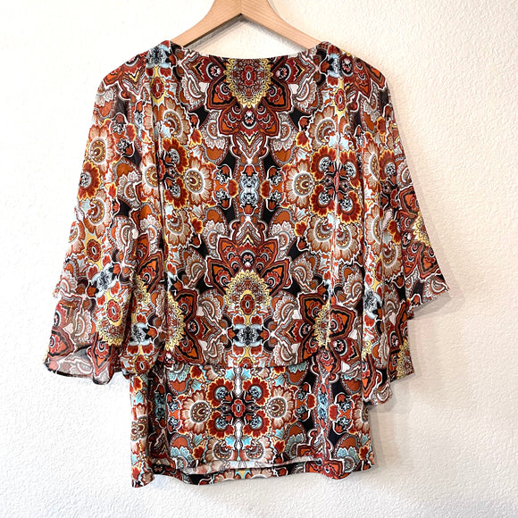 Floral Banded Waist Blouse