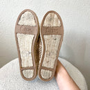 Open Knit Leather Espadrille Flats-9