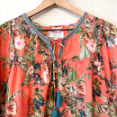 Floral Embroidered Tassel Top-3