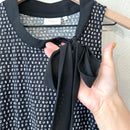 Polka Dot Bow Tie Neck Top-5