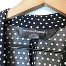 Polka Dot Faux Wrap Dress-4