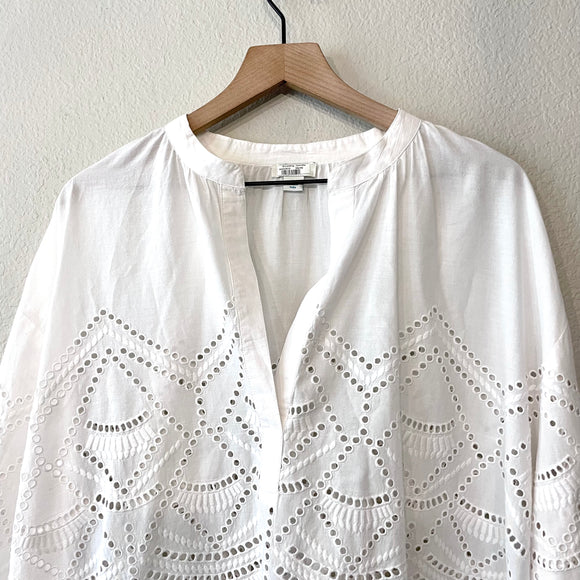 Long Sleeve Eyelet Top