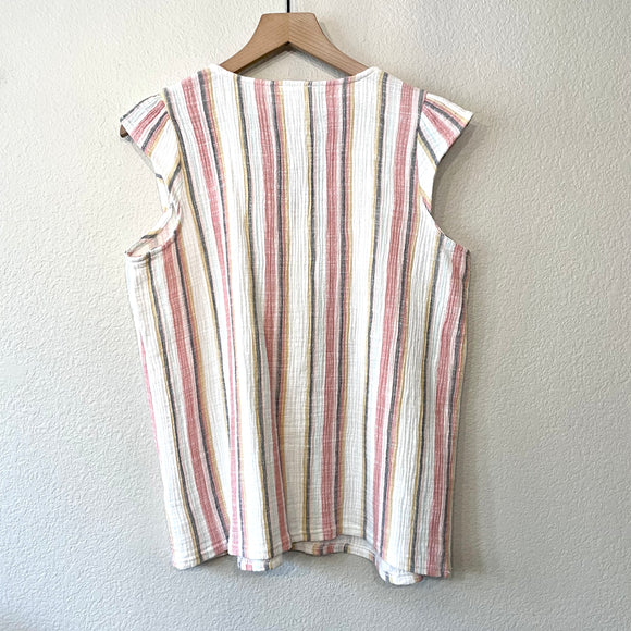 Striped Tassel Top