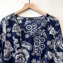 Paisley Tie Front Top-3