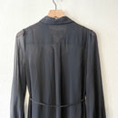 Sheer Button Down Midi Dress-9