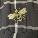 Plaid Bleach Splatter Button zip-5