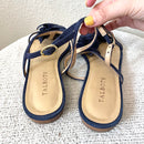 3D Floral Suede Sandals-9