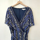 Floral Faux Wrap Dress-3