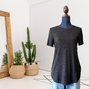 Round Hem Marled Top-1