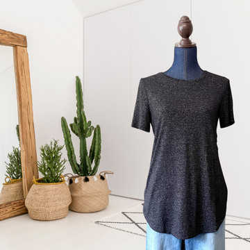 Round Hem Marled Top