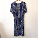Floral Faux Wrap Dress-7