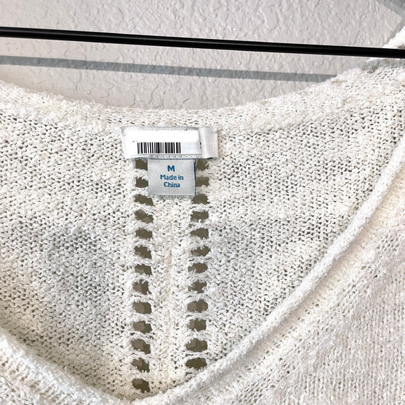 Textured Pointelle Sweater