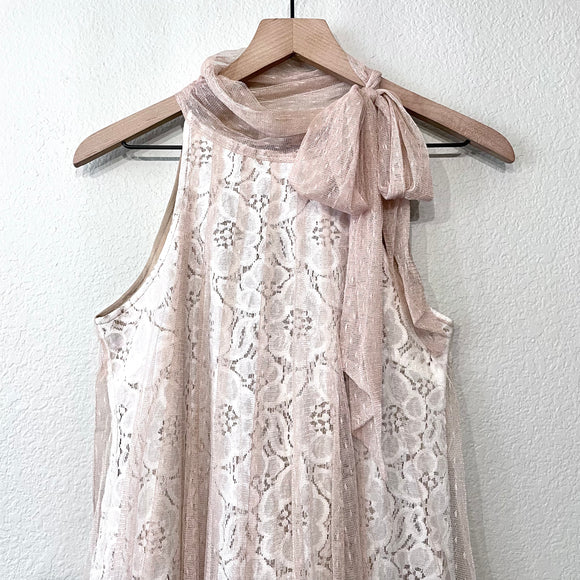 Lace Tulle Overlay Dress
