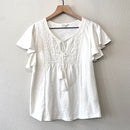 Ruffle Embroidered Top-2