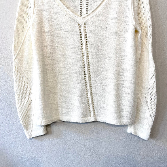 Textured Pointelle Sweater