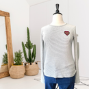 Striped Chain Heart Top-1