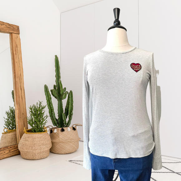 Striped Chain Heart Top