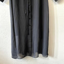 Sheer Button Down Midi Dress-6