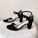 Suede Ankle Wrap Heels-8