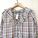 Plaid Bell Sleeve Button Up-3