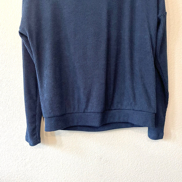Ribbed Draped Back Top