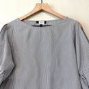 Striped Bow Sleeve Top-3