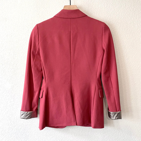 Metallic Cuff Blazer Jacket