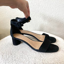Suede Low Block Heel-1