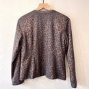 Leopard Faux Leather Trim Jacket-8