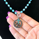 Beaded Peace Sign Necklace-4
