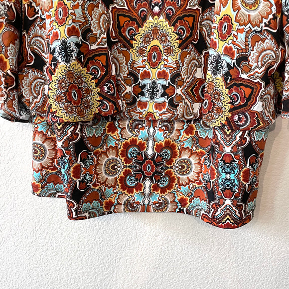Floral Banded Waist Blouse