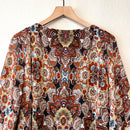 Floral Banded Waist Blouse-5