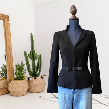 Peplum Belted Blazer