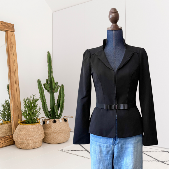 Peplum Belted Blazer