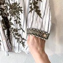 Johnny Was Floral Embroidered Button Down-6