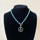 Beaded Peace Sign Necklace-5