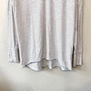 Striped Lace V-Neck Tee-5