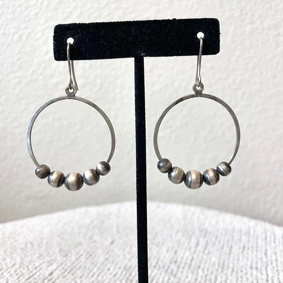 Navajo Pearl Hoop Earrings