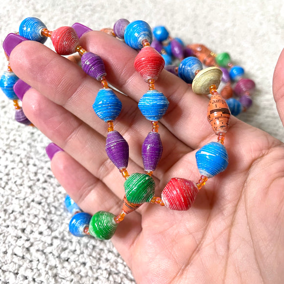 Paper Bead Necklace