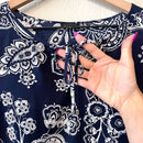 Paisley Tie Front Top-5