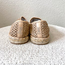 Open Knit Leather Espadrille Flats-8